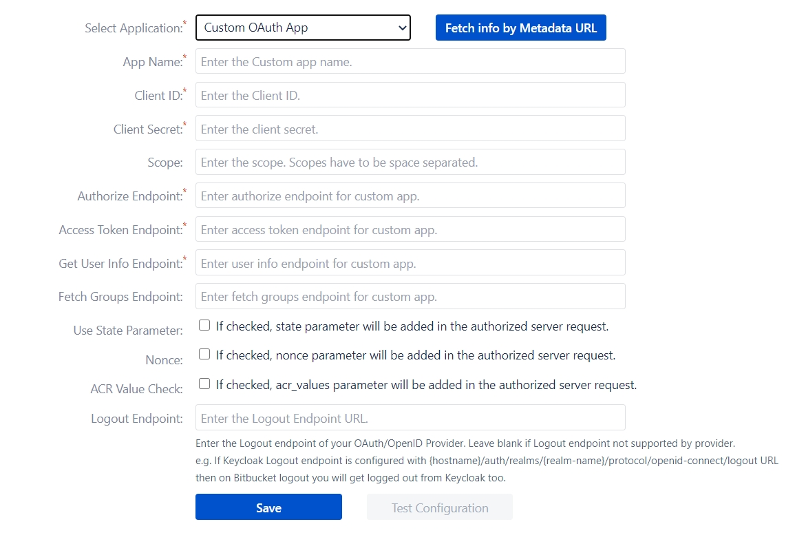 OAuth / OpenID Single Sign On (SSO), Configure Custom OAuth app