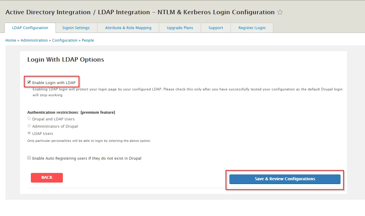 Drupal LDAP and Active Directory SSO Enable Login with LDAP