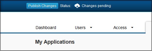 SAML Single Sign On (SSO) using RSA SecureID Identity Provider, Publish Changes