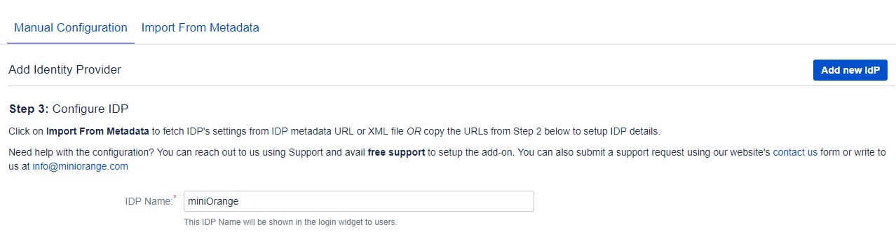 SAML Single Sign On (SSO) into Confluence, Add new IDP