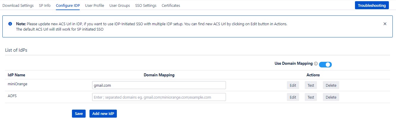 SAML Single Sign On (SSO) into Confluence, Domain Mapping