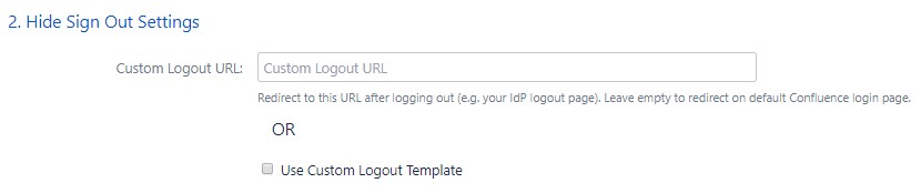 confluence sso, saml sso confluence, confluence saml single sign on, Sign Out settings 