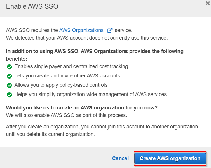 SAML Single Sign On(SSO) using AWS Identity Provider,Create AWS Organisation