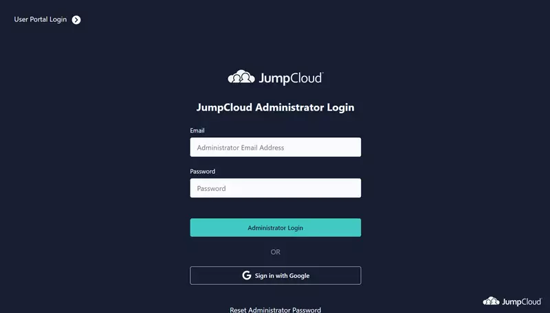 SAML Single Sign-On (SSO) using JumpCloud (IdP),login page