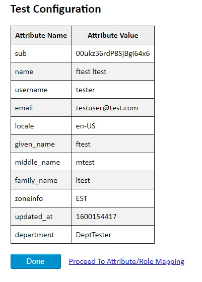 OAuth/OpenID Ping Identity Single Sign On SSO WordPress create-newclient configuration-test-result