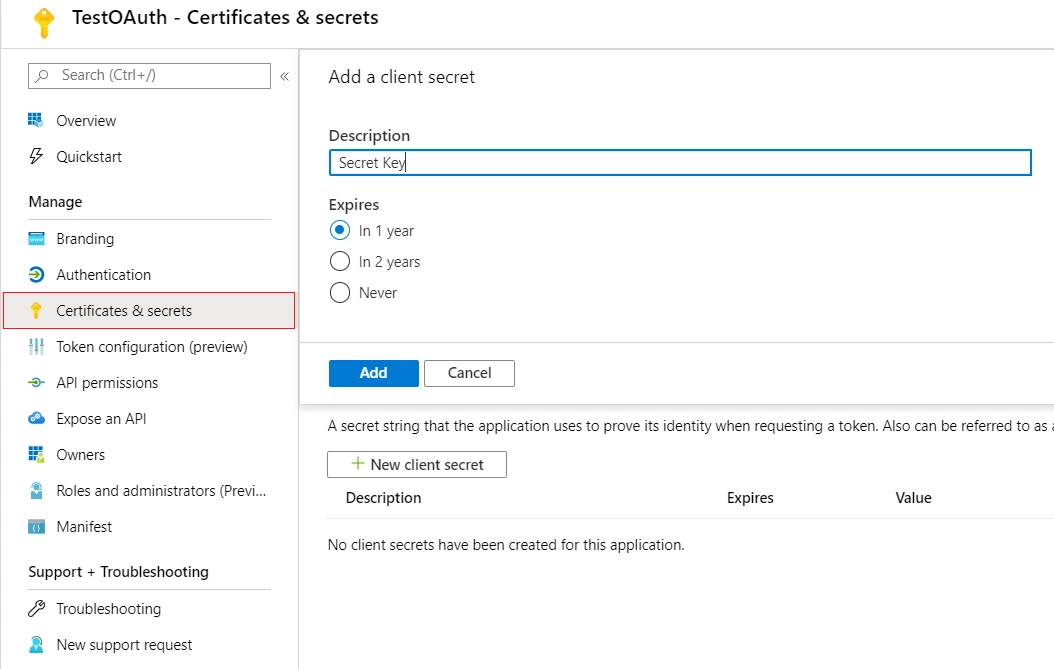 OAuth/OpenID/OIDC Single Sign On (SSO), Microsoft Entra ID (Previously known as Azure AD) SSO secret-Key