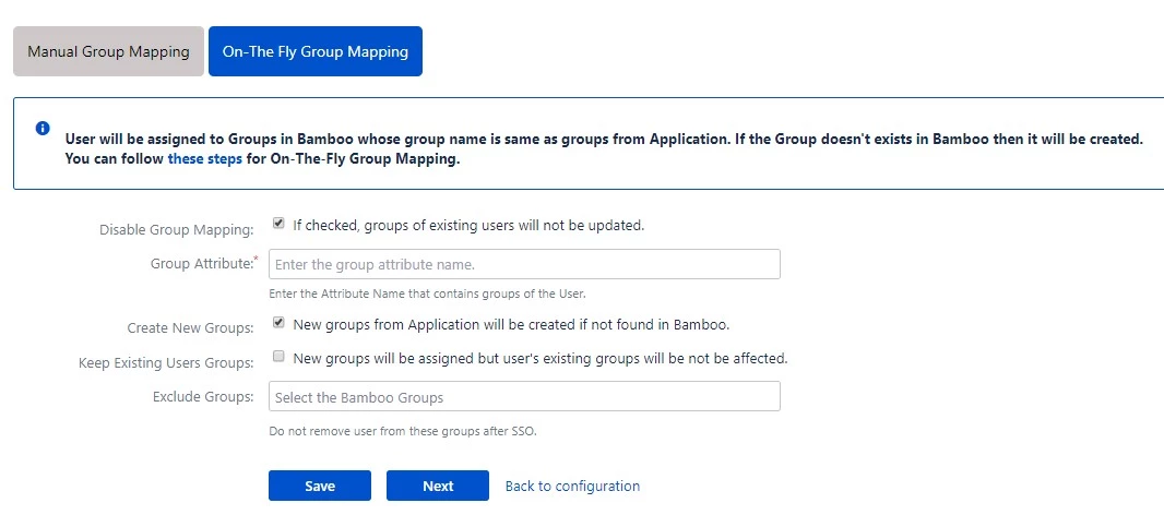 OAuth / OpenID Single Sign On (SSO) into Bamboo Service Provider, On the fly group mapping