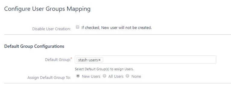 OAuth / OpenID Single Sign On (SSO) into Bitbucket Service Provider, Default group configuration