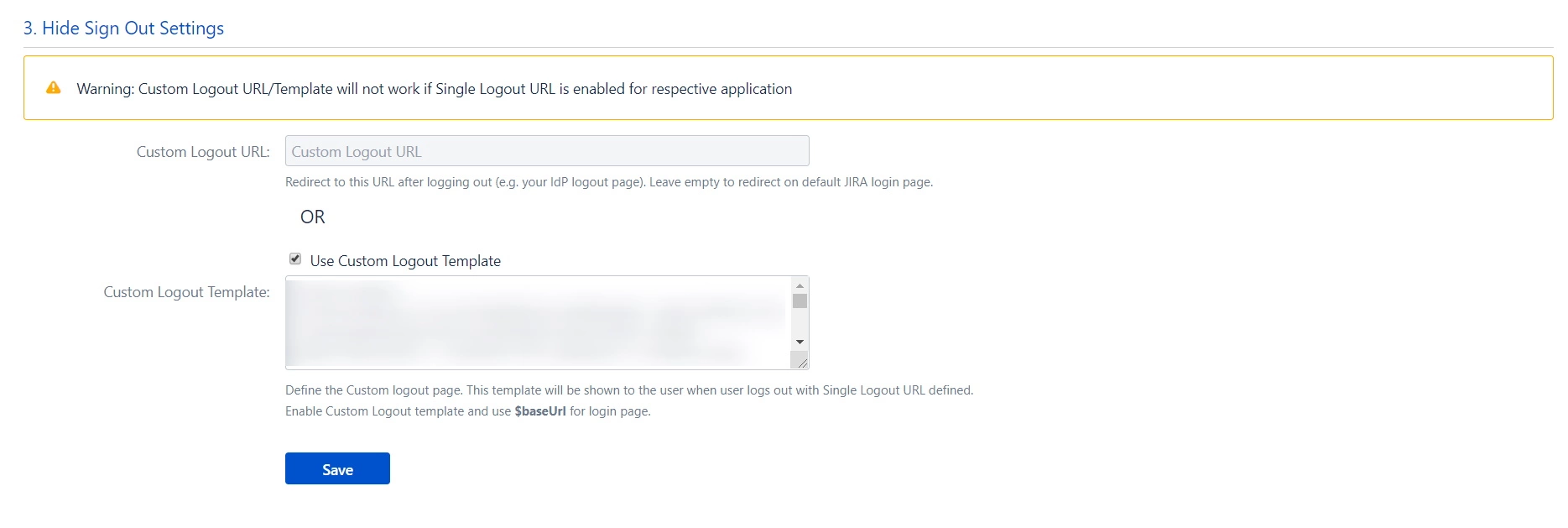 single sign on solutions, sso single sign on, OAuth / OpenID Single Sign On (SSO) into Jira, Sign Out Settings