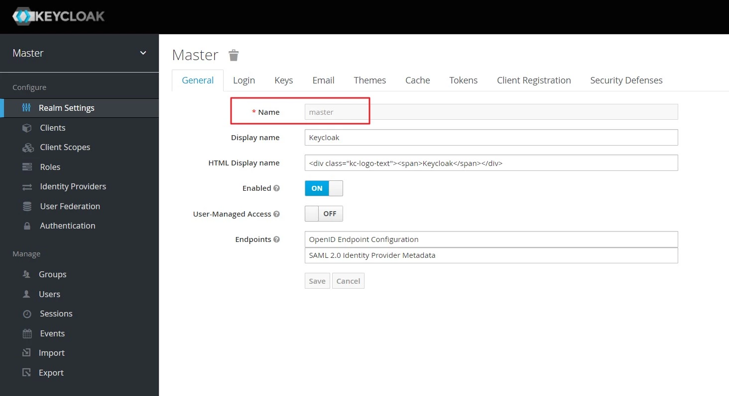 OAuth/OpenID/OIDC Single Sign On (SSO) using Keycloak Identity Provider, Realm name