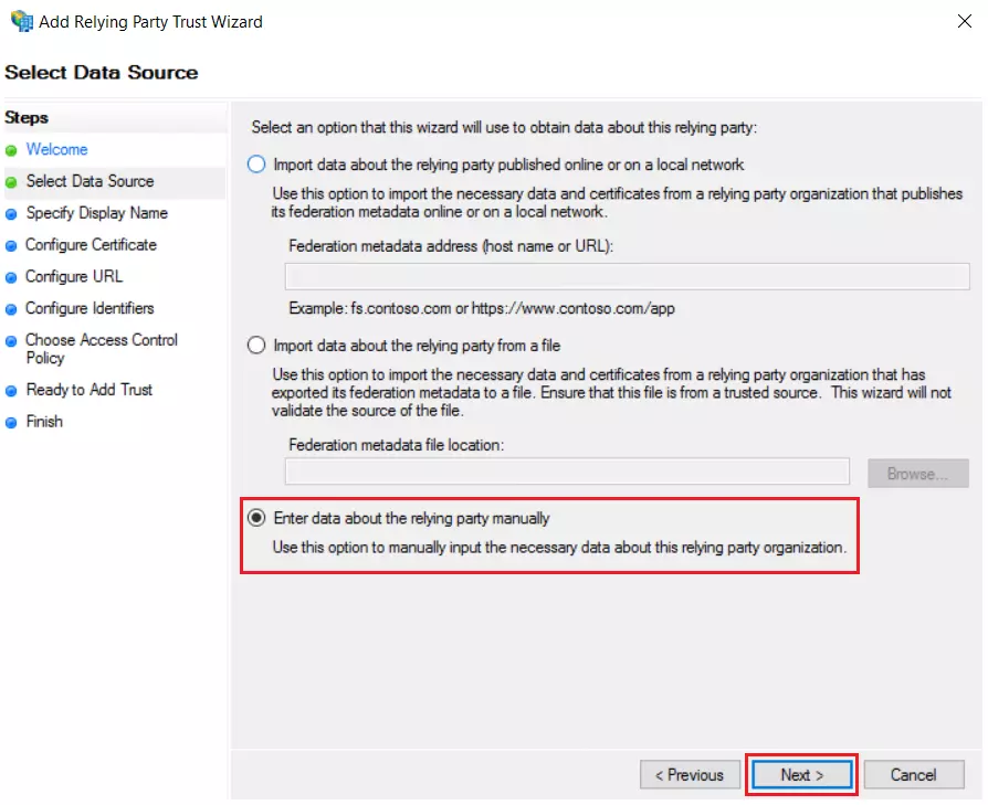 DNN SAML Single Sign-On (SSO) using ADFS as IDP - SAML 2.0 Wizard_Metadata manual