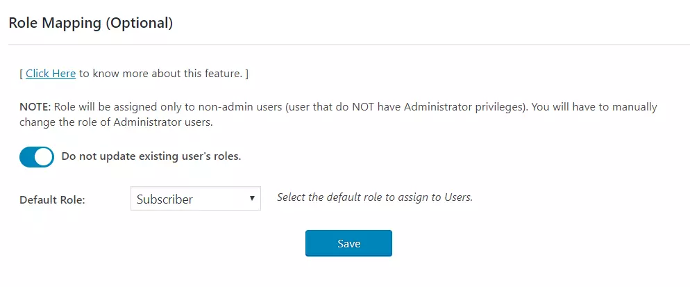 WordPress SAML Single Sign-On (SSO) Login-role mapping