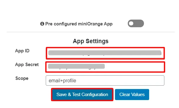 Google WordPress app social login Client Id & secret