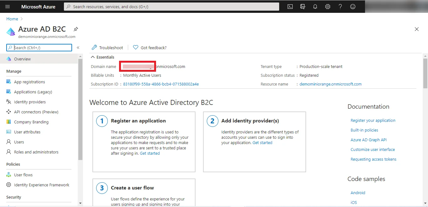 Configure Azure B2C SSO (Single Sign-On) - Generate Key