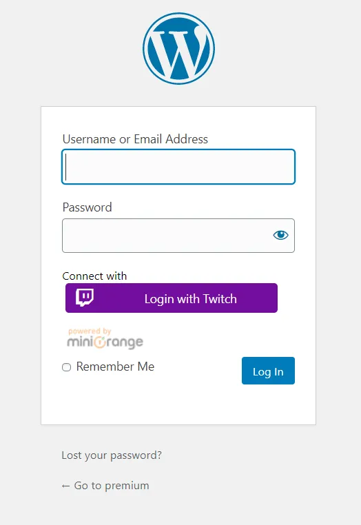 Twitch wordpress social login icon on wordpress twitch login