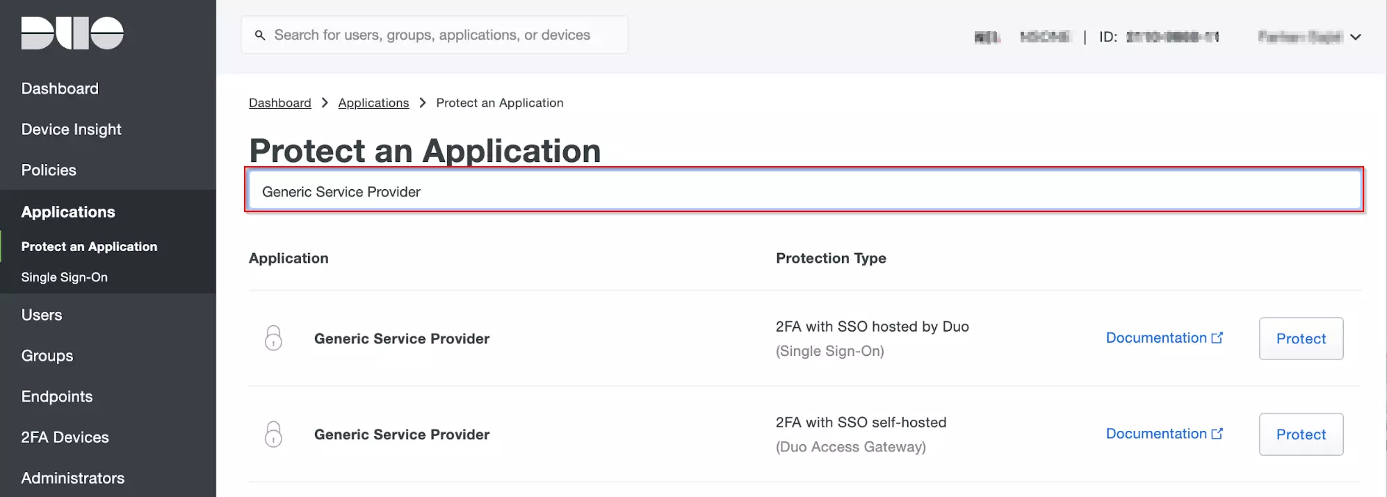 SAML Single Sign On (SSO) using DUO Identity Provider, DUO SSO login, Duo Application