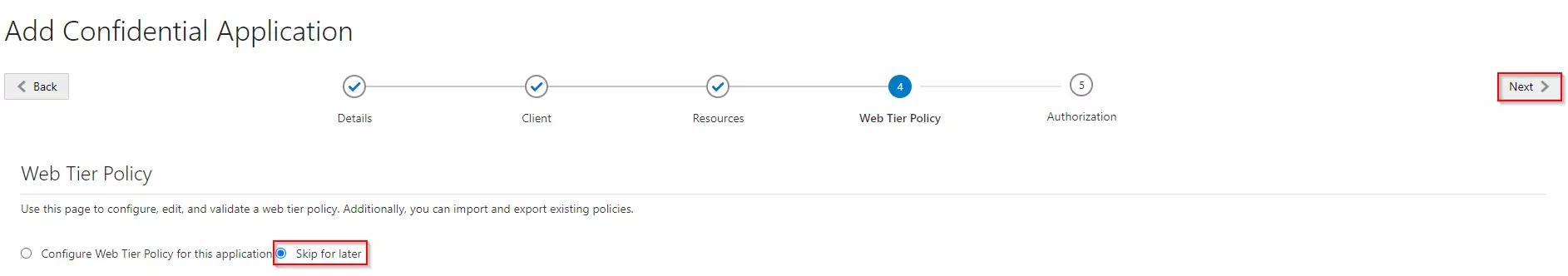 OAuth/OpenID/OIDC Oracle Cloud Single Sign On (SSO), Add policy