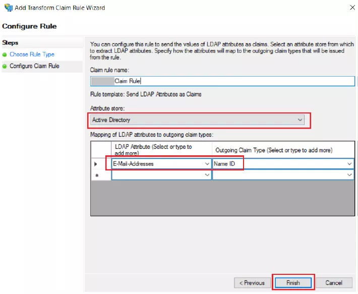 Shopify ADFS SSO - Shopify ADFS Login - Configure claim rule