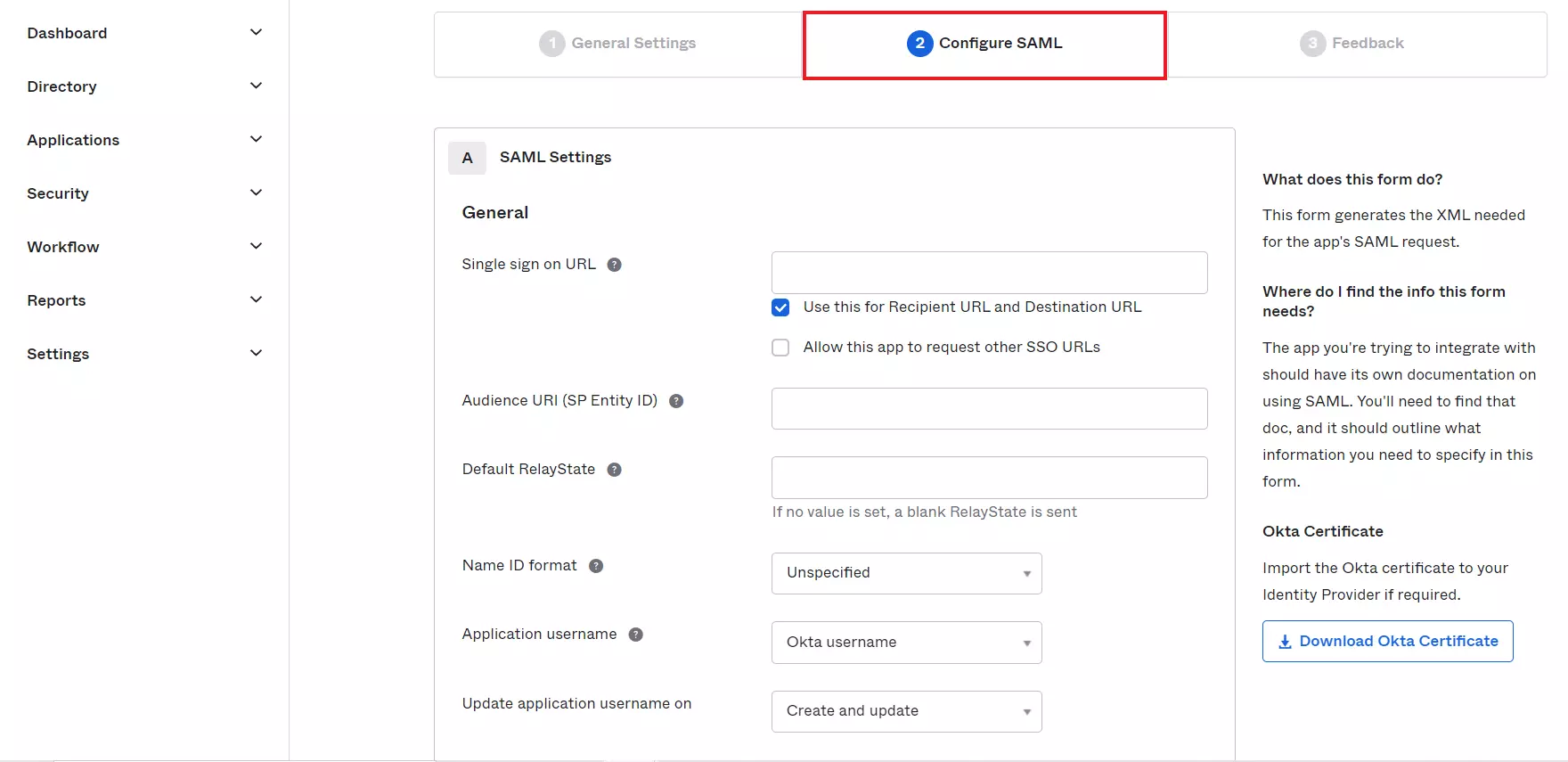 DNN SAML Single Sign-On (SSO) using Okta as IDP - SAML_SETTINGS