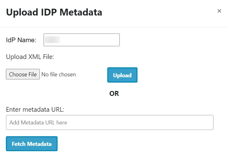 ASP.NET SAML SSO - Upload Metadata