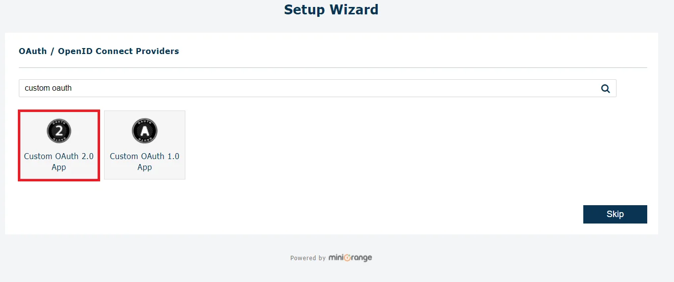 Zoom Single Sign-On (SSO) OAuth - Select Application