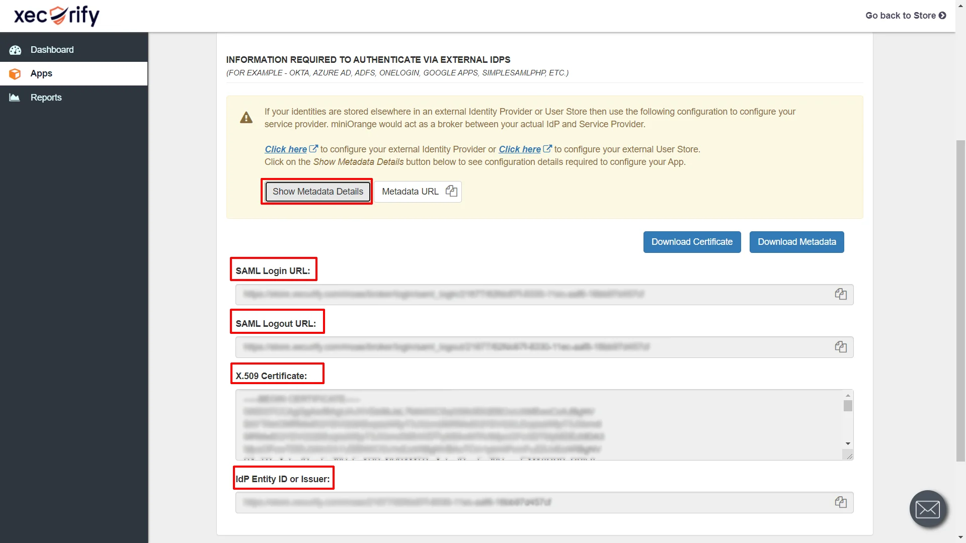 Shopify Salesforce SSO - Login into Salesforce using Shopify - copy metadata