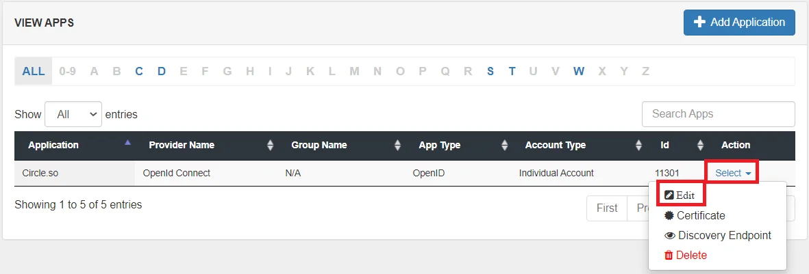 Shopify Single Sign-On (SSO)- edit app