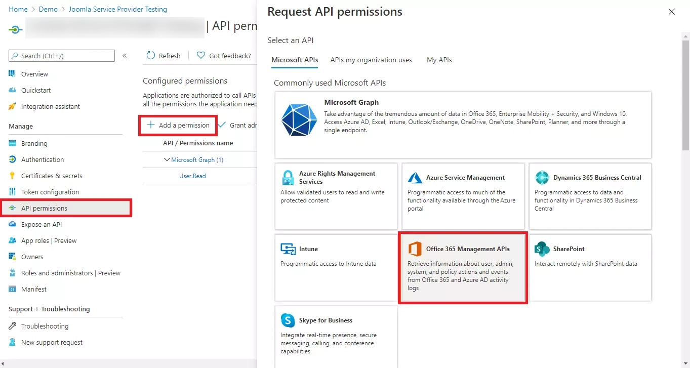 DNN SAML Single Sign-On (SSO) using Office365 as IDP - add permissions