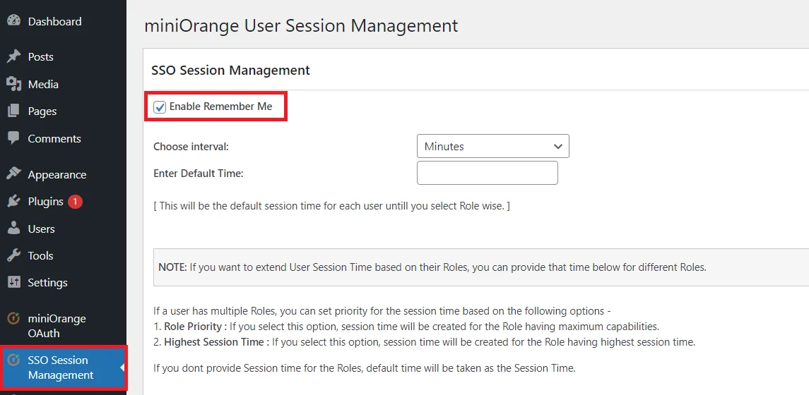 SSO Session Management Integration | Remember Me OAuth Client