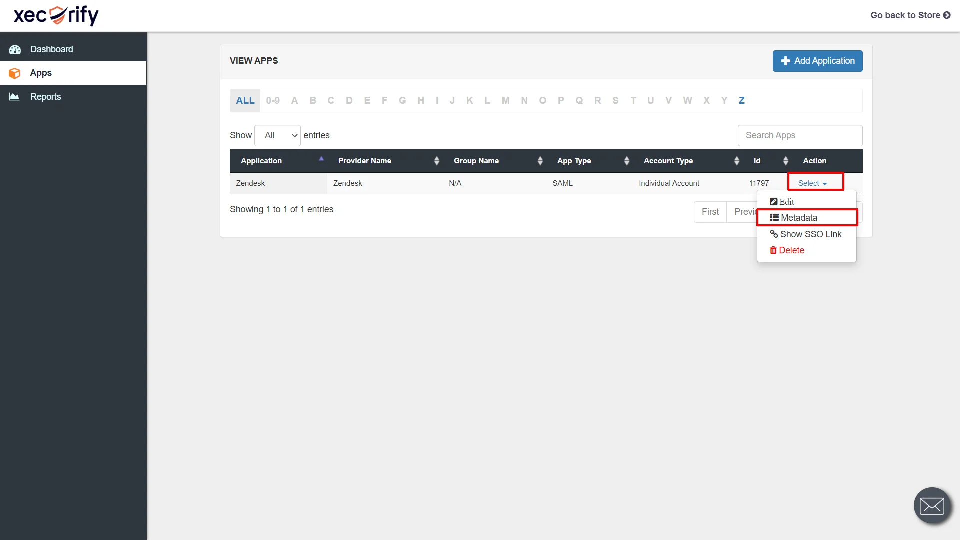 Zendesk sso shopify as idp - get sp metadata
