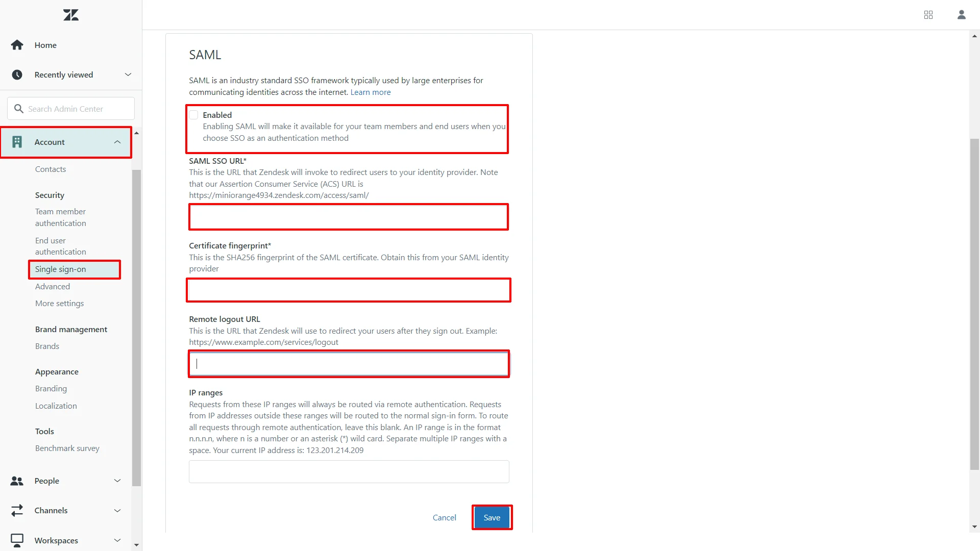 Zendesk sso shopify as idp -  ip range