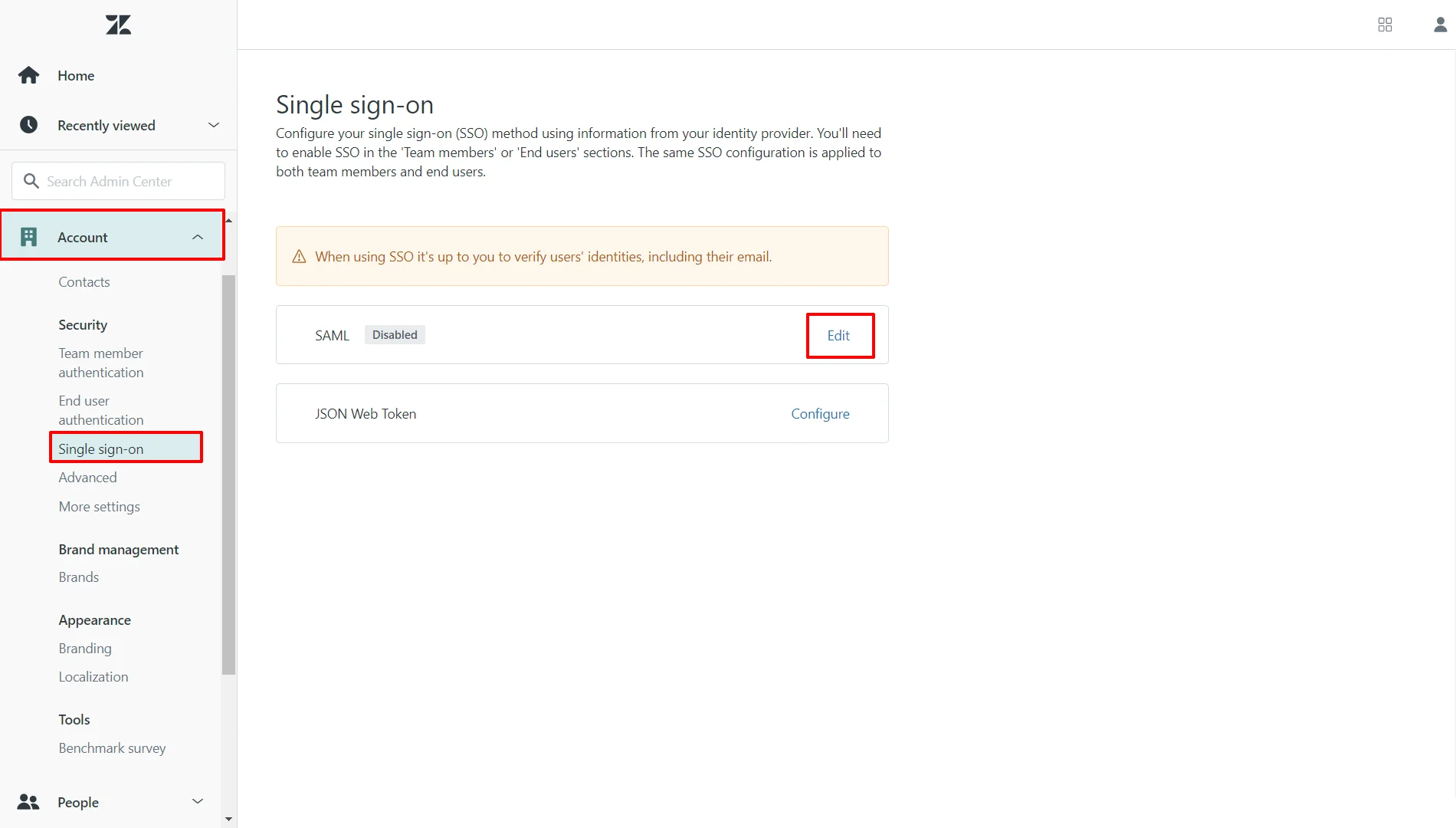 Zendesk sso shopify as idp - single sign on tab zendesk