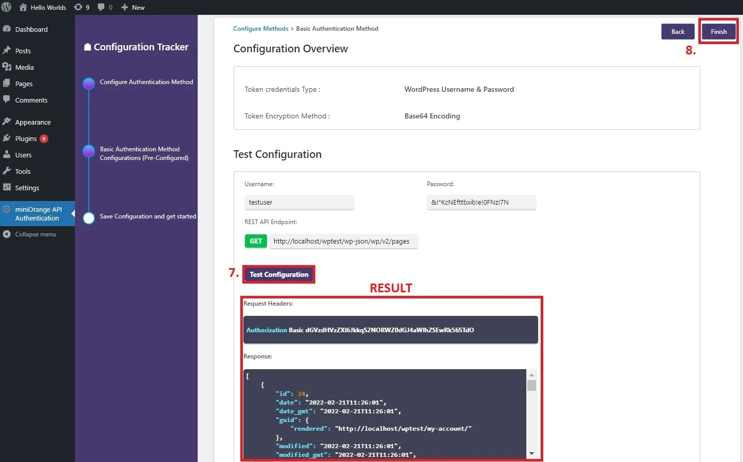 WordPress REST API Basic Authentication method using username-and-password