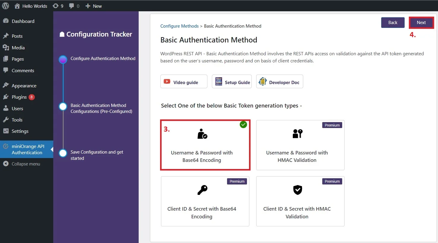 WordPress REST API Basic Authentication method using username-and-password