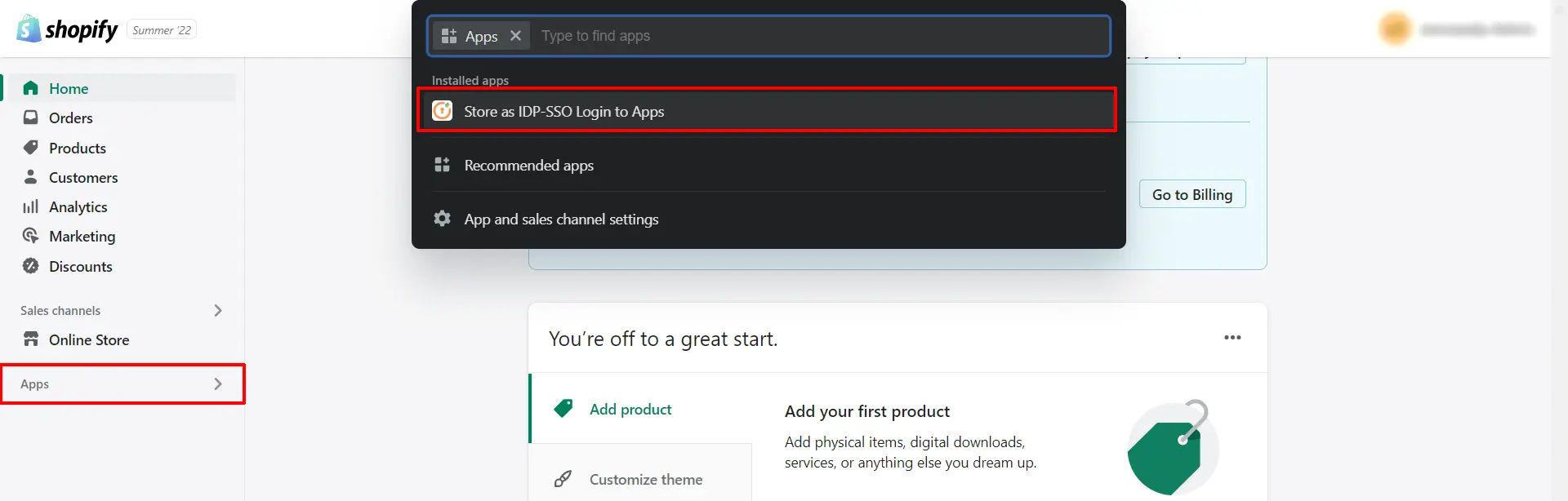 Shopify Salesforce SSO - Login into Salesforce using Shopify - apps section