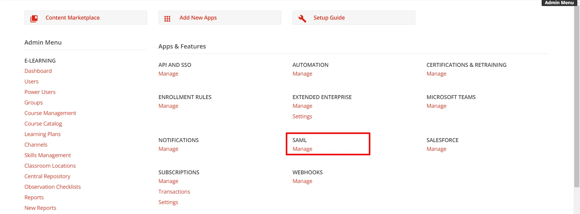 Docebo shopify sso using shopify as idp - manage saml option