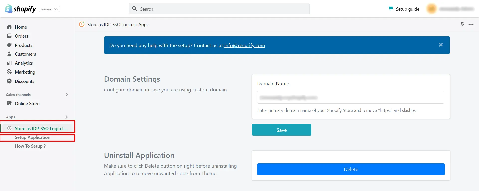 Shopify Single Sign-On (SSO) in Tribe  oauth provider save