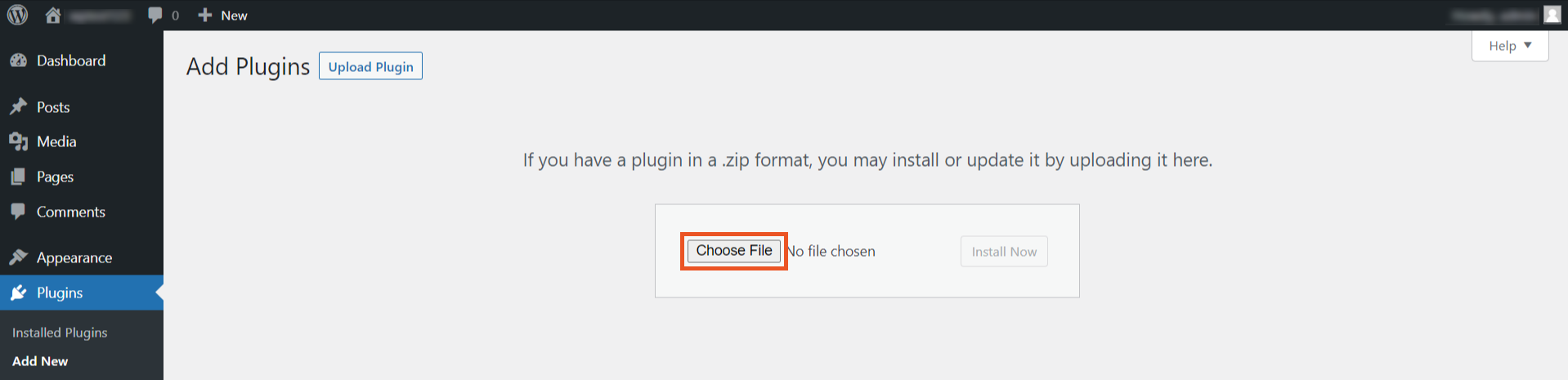 WordPress Console to upload and install miniOrange staff employee business directory for active directory plugin