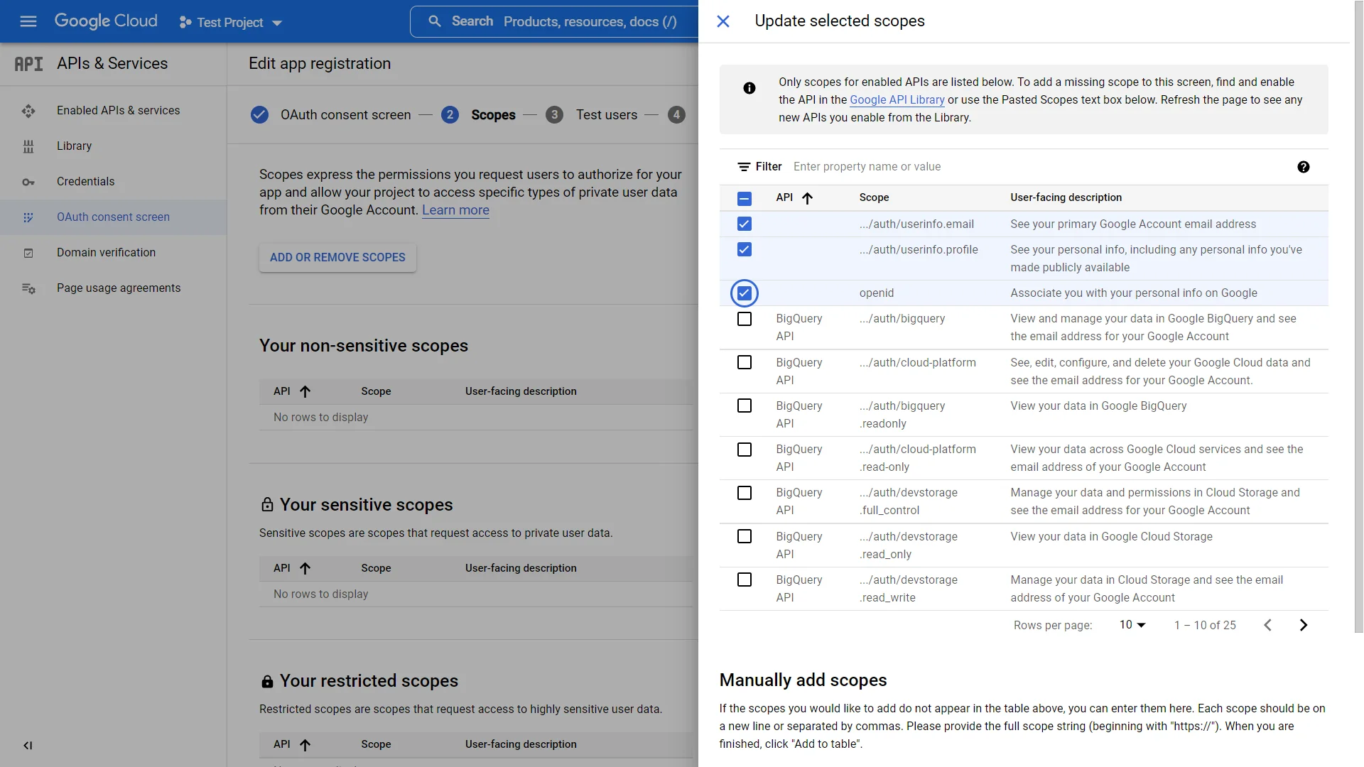  Shopify SSO - google as idp sso into shopify - select scopes for SSO