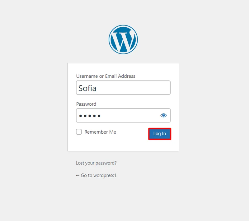 WordPress push notification - WordPress Login page