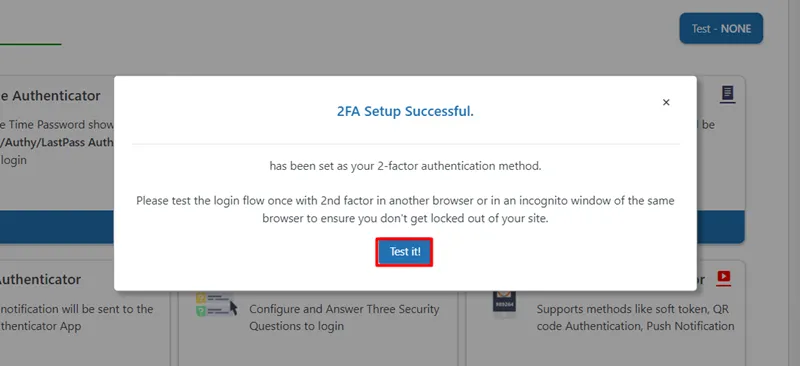 WordPress push notification - QR scan successful