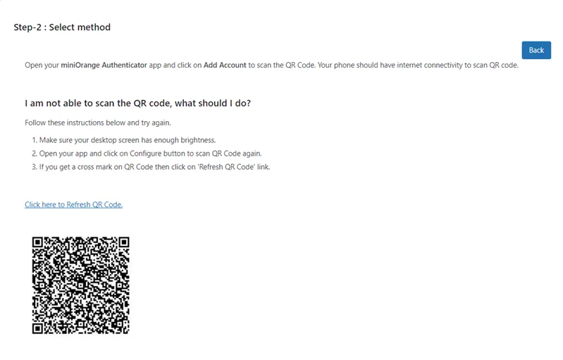 WordPress push notification - Scan QR code