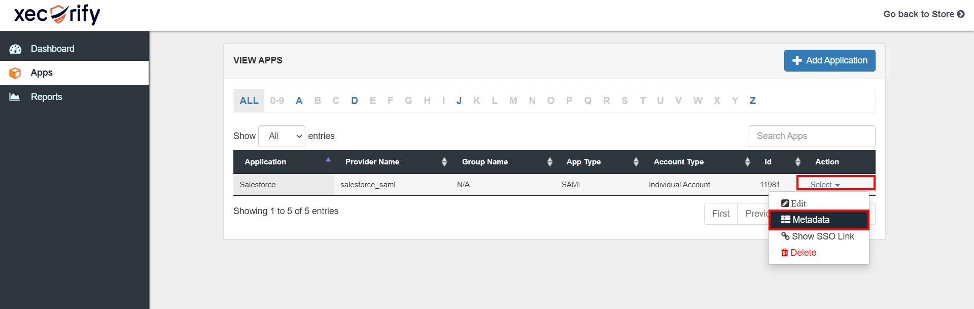 Shopify Salesforce SSO - Login into Salesforce using Shopify - idp metadata