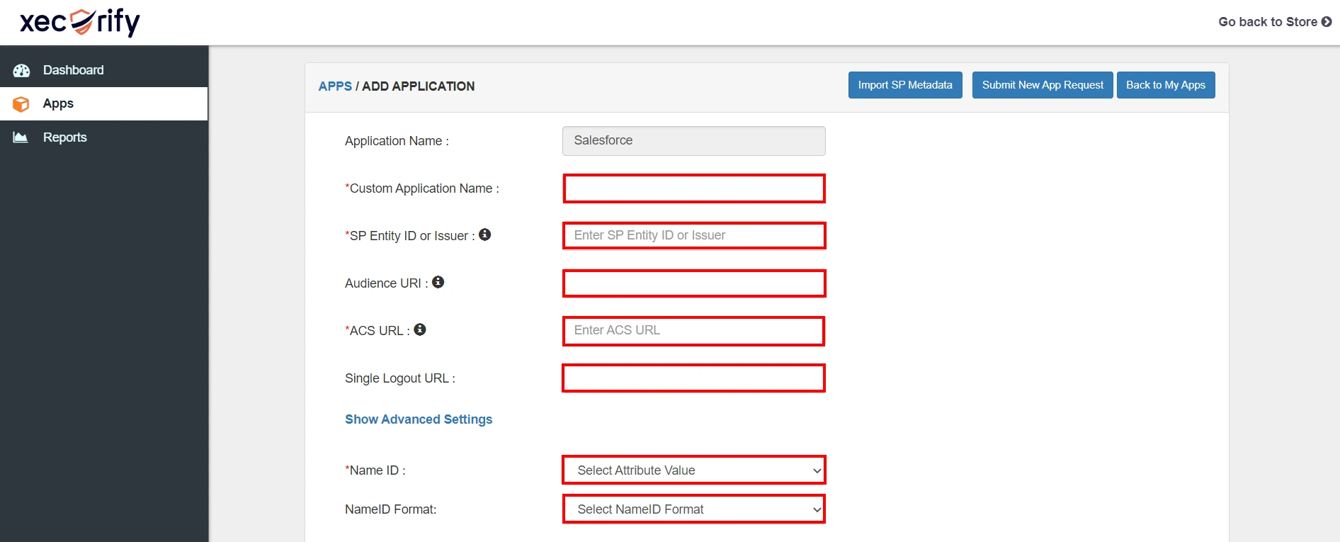 Shopify Salesforce SSO - Login into Salesforce using Shopify - add app