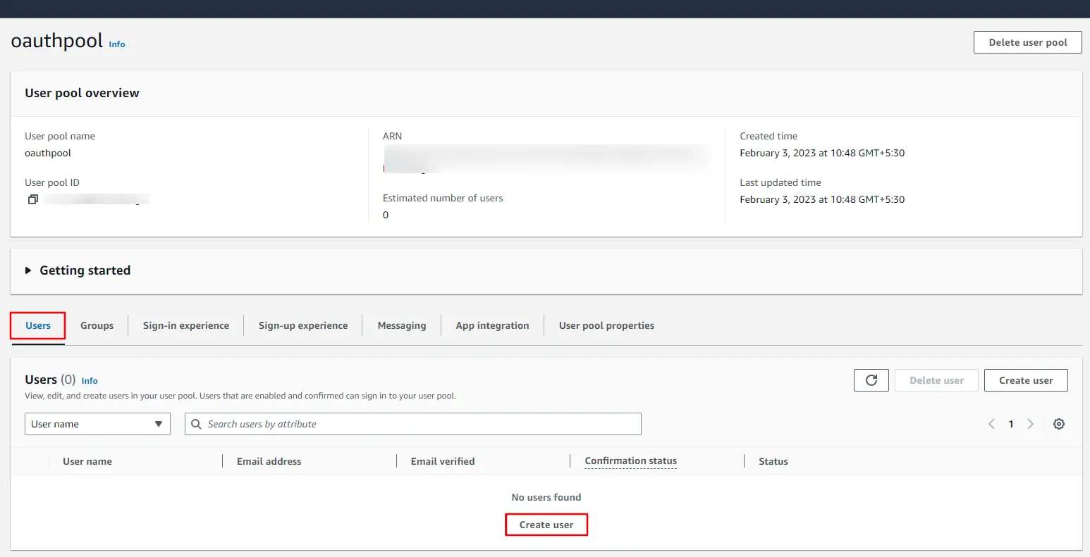 AWS Cognito Single Sign-On (SSO) - create user 