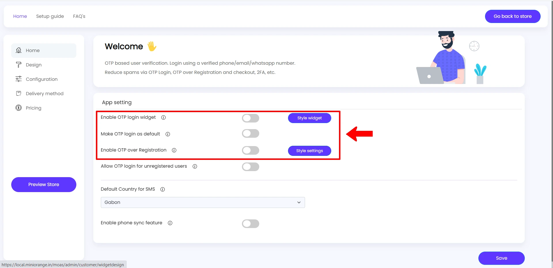 Shopify OTP Login - Login with OTP Shopify - enable OTP Login