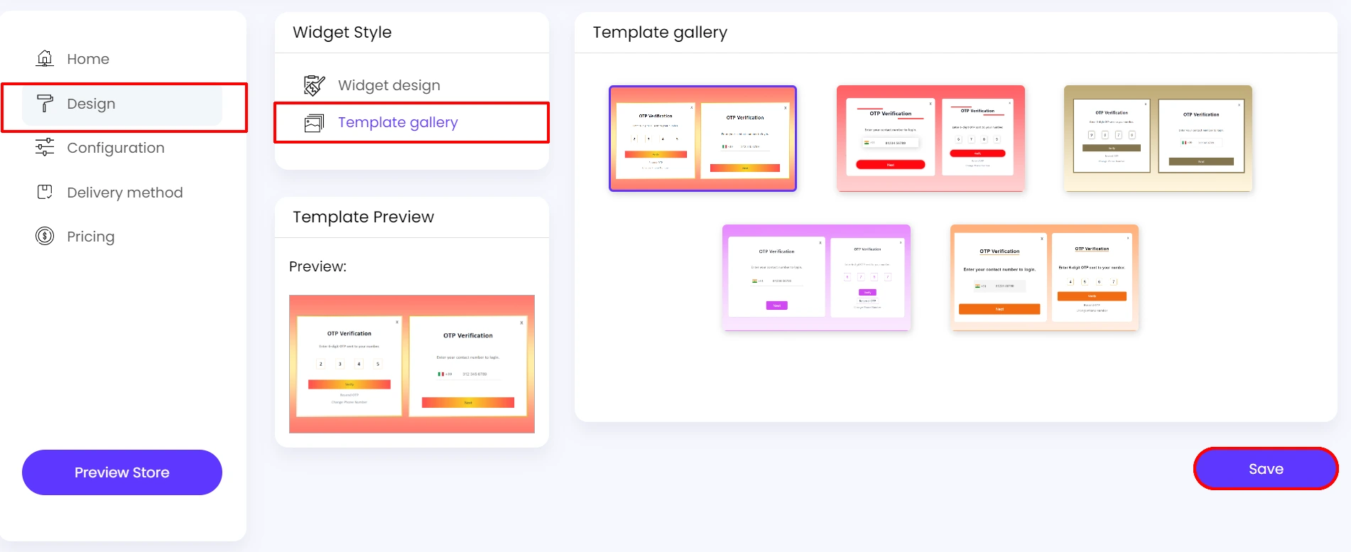 Shopify OTP Login - Login with OTP Shopify - design option