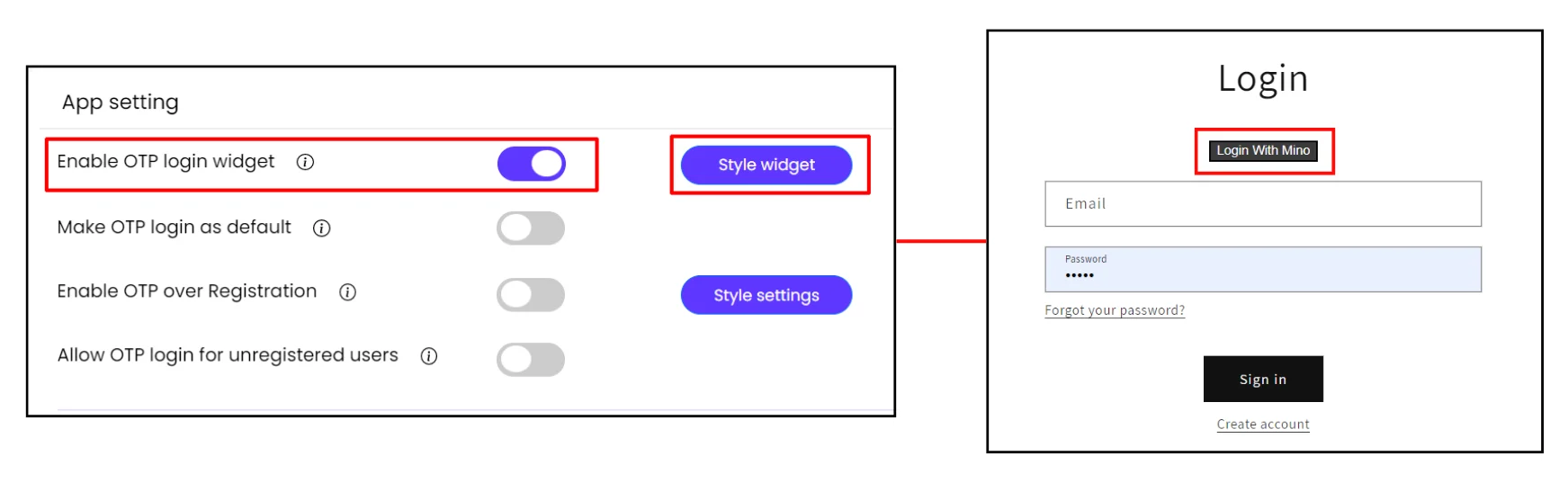 Shopify OTP Login - Login with OTP Shopify - style widget