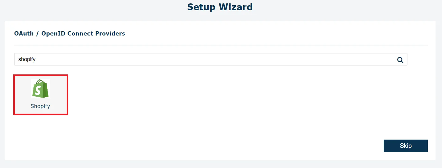  WordPress Shopify SSO OAuth - Select Application
