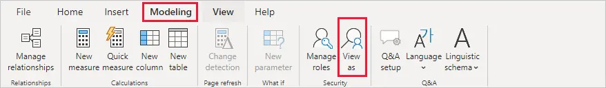WordPress power bi desktop application - select view as option